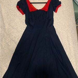 Pinup Couture Dorothy Dress Red Navy